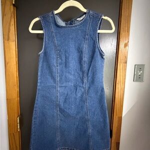 Vigoss Denim Sleeveless Shift in Classic Blue